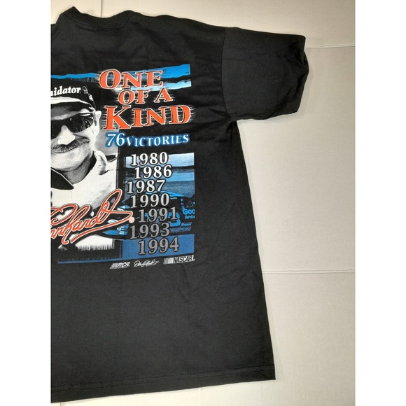 VTG  Dale Earnhardt T Shirt Men Sz L Black Nascar One Of A Kind Single Stitch - Picture 10 of 11